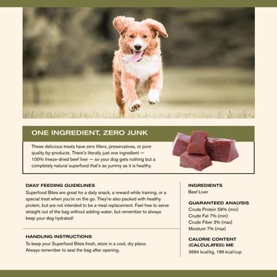 Show full view: Badlands Ranch Beef Liver Grain-Free Freeze-Dried Raw Dog Treats, 4-oz bag slide 4 of 7