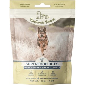 Badlands Ranch Chicken Breast Grain-Free Freeze-Dried Raw Dog Treats, 4-oz bag