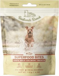 Badlands Ranch Salmon Grain-Free Freeze-Dried Raw Dog Treats, 4-oz bag