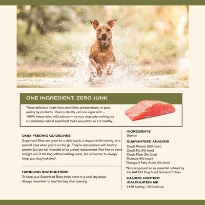 Show full view: Badlands Ranch Salmon Grain-Free Freeze-Dried Raw Dog Treats, 4-oz bag slide 4 of 7
