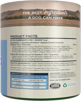Show full view: Badlands Ranch Super Gut Biotics Healthy Digestion Powder Supplement for Dogs, 3.17-oz can slide 3 of 6