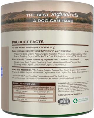 Show full view: Badlands Ranch Super Mobility Hip & Joint Health Powder Supplement Topper for Dogs, 3.17-oz canister slide 3 of 6
