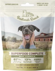 Badlands Ranch Superfood Complete Grain-Free Beef Air-Dried Dog Food, 11.5-oz bag