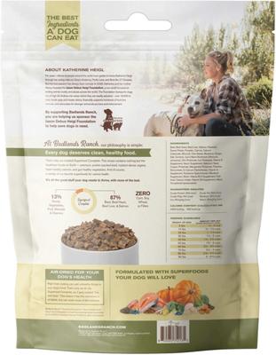 Show full view: Badlands Ranch Superfood Complete Grain-Free Beef Air-Dried Dog Food, 11.5-oz bag slide 3 of 8