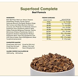 Badlands Ranch Superfood Complete Grain-Free Beef Air-Dried Dog Food, 64-oz bag