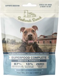 Badlands Ranch Superfood Complete Grain-Free Chicken Air-Dried Dog Food, 24-oz bag