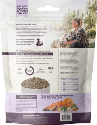 Show full view: Badlands Ranch Superfood Complete Grain-Free Lamb & Venison Air-Dried Dog Food, 11.5-oz bag slide 3 of 8
