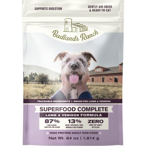 BADLANDS RANCH Superfood Complete Grain-Free Beef Air-Dried Dog Food ...
