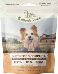 Badlands Ranch Superfood Complete Grain-Free Wild Fish & Turkey Air-Dried Dog Food, 11.5-oz bag