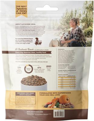 Show full view: Badlands Ranch Superfood Complete Grain-Free Wild Fish & Turkey Air-Dried Dog Food, 11.5-oz bag slide 3 of 8