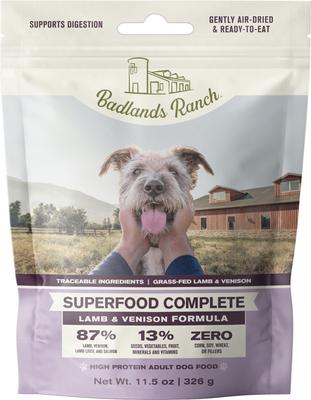 Show full view: Badlands Ranch Superfood Complete Variety Pack Grain-Free Air-Dried Dog Food, 11.5-oz bag, case of 3 slide 7 of 9