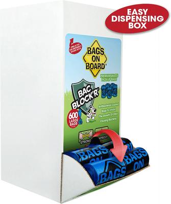 Show full view: Bags on Board Dog Poop Bags & Dispenser, 600 count, Blue slide 4 of 9