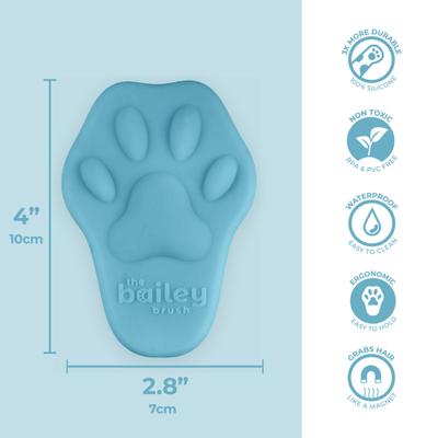 Show full view: Bailey Cat Co. The Bailey Brush Cat Brush, Meowy Blue Mist slide 5 of 10