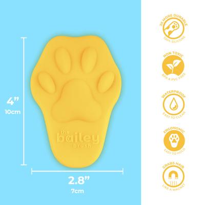 Show full view: Bailey Cat Co. The Bailey Brush Dog Brush, Pawmelo Yellow slide 4 of 7