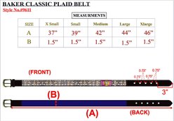 Baker Ladies Classic Plaid Belt, Medium slide 2 of 2