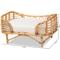 Show in main carousel: bali & pari Marcy Rattan with Cushion Dog & Cat Bed, Natural Brown & White slide 9 of 9