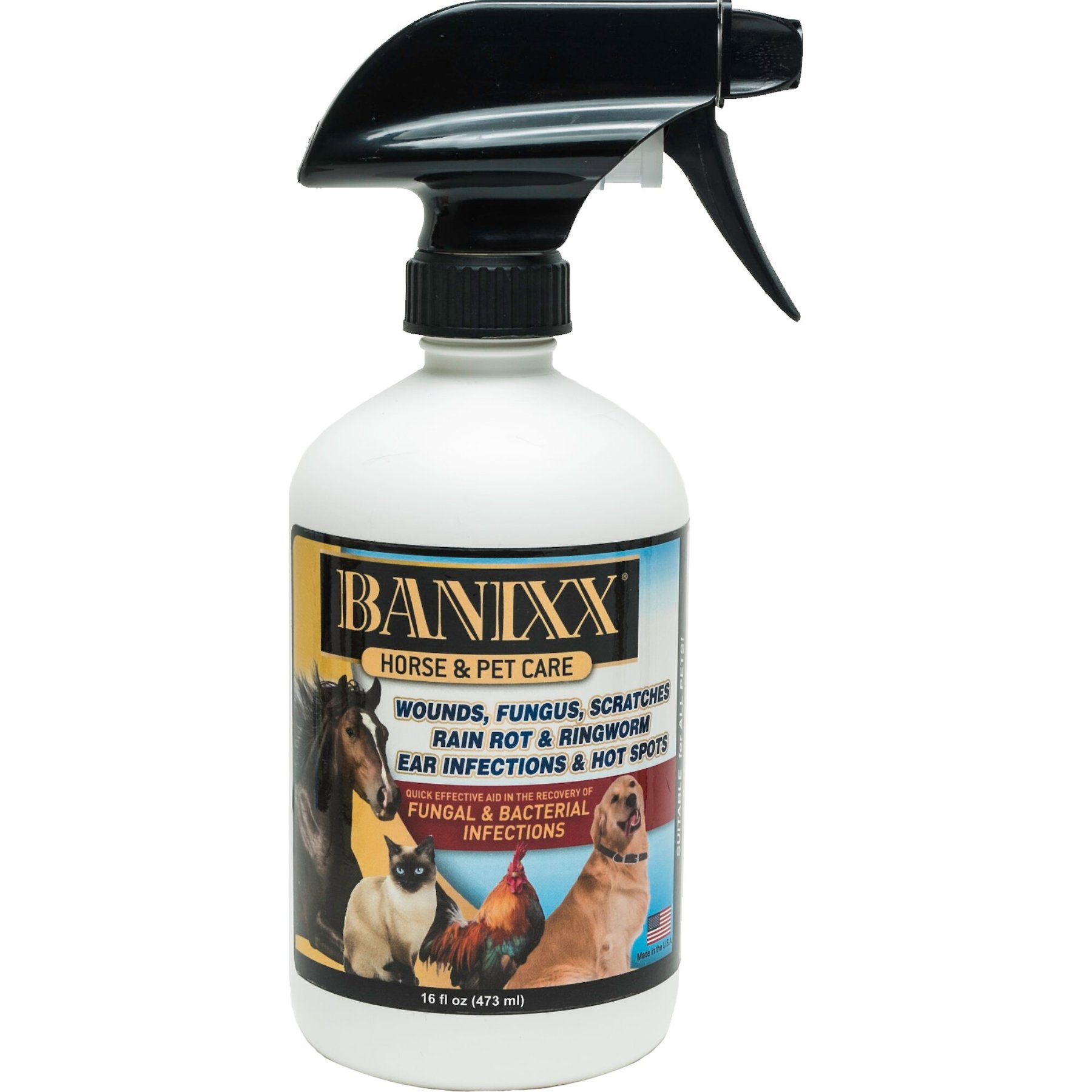 Banixx Dog, Cat, Poultry & Horse Wound Care Spray, 16-fl oz bottle