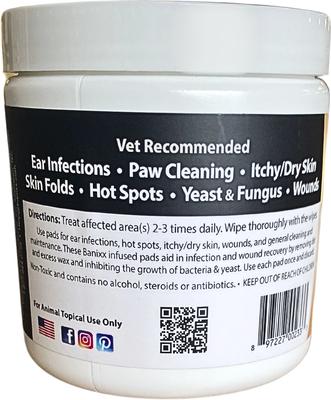 Show full view: Banixx Ear Paw & Wound Care Wipes for Dogs, 30 count slide 3 of 3