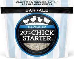 Bar ALE 20% Protein Medicated Chick Starter Crumble Chicken Feed, 10-lb bag