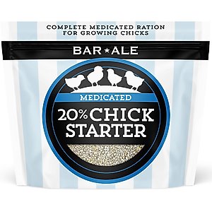 Bar ALE 20% Protein Medicated Chick Starter Crumble Chicken Feed, 10-lb bag