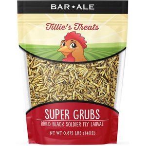 Bar ALE Super Grubs Dried Black Soldier Fly Larvae Chicken Treats, 14-oz bag