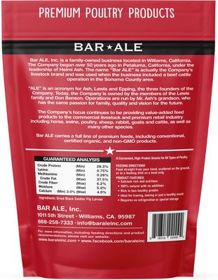 Show full view: Bar ALE Super Grubs Dried Black Soldier Fly Larvae Chicken Treats, 3-lb bag slide 2 of 3