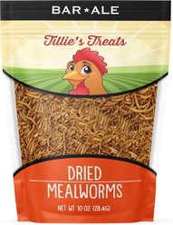 Bar ALE Tillie's Treats Dried Mealworms Chicken Treats, 10-oz bag