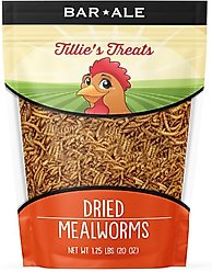 Bar ALE Tillie's Treats Dried Mealworms Chicken Treats, 20-oz bag