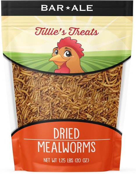 Show full view: Bar ALE Tillie's Treats Dried Mealworms Chicken Treats, 20-oz bag slide 1 of 4