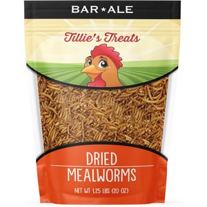 Bar ALE Tillie's Treats Dried Mealworms Chicken Treats, 20-oz bag