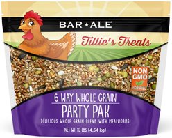 Bar ALE Tillie's Treats Non-GMO 6 Way Whole Grain Party Pak Chicken Treats, 10-lb bag