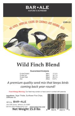 Show full view: Bar ALE Wild Finch Blend Wild Bird Food, 15-lb bag slide 4 of 5