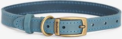 Barbour Leather Dog Collar, Blue, Medium: 21-in neck, 3/4-in wide