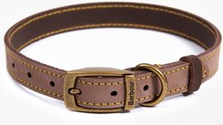 Barbour Leather Dog Collar, Brown, Large: 18.5 to 22-in neck, 1-in wide