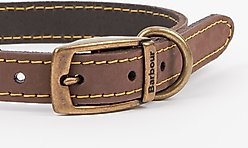 Barbour Leather Dog Collar, Brown, Large: 18.5 to 22-in neck, 1-in wide slide 2 of 5