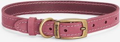 Barbour Leather Dog Collar, Pink, Large: 25-in neck, 1-in wide slide 1 of 5