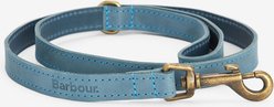 Barbour Leather Dog Leash, 3-ft long, 1/2-in wide, Blue