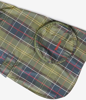 Show full view: Barbour Packable Tartan Dog Raincoat, Medium slide 4 of 4