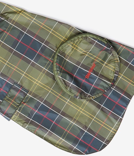Barbour Packable Tartan Dog Raincoat