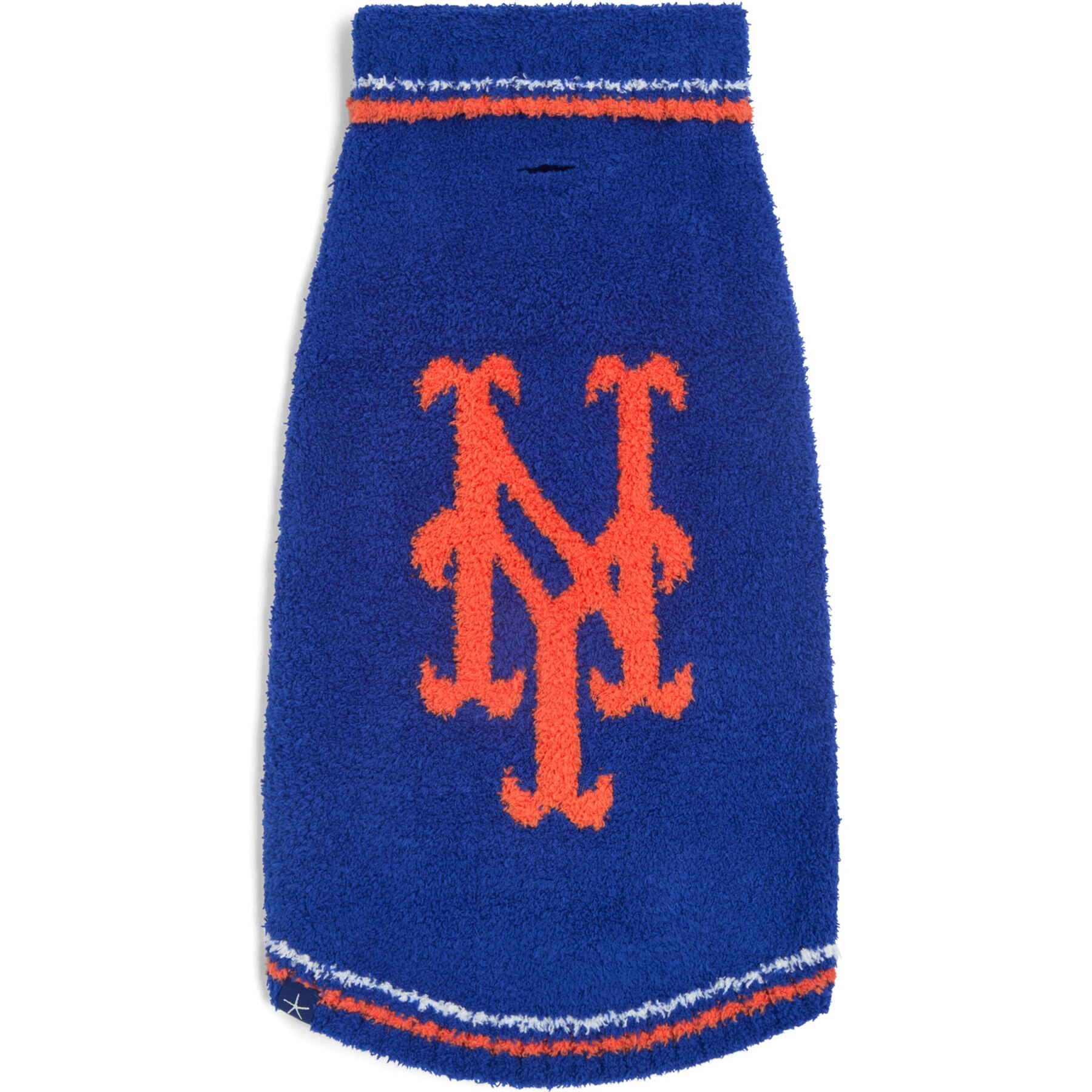 Barefoot Dreams CozyChic Mets Leash Opening Dog Sweater, Multicolor, Large