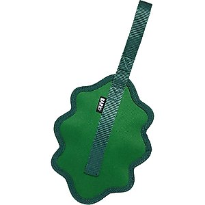BARK A Green Chew Leaf Tough Chew Dog Tug Toy, Green, Small
