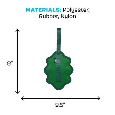 Show full view: BARK A Green Chew Leaf Tough Chew Dog Tug Toy, Green, Small slide 5 of 8