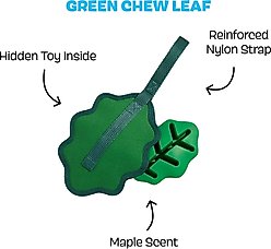 BARK A Green Chew Leaf Tough Chew Dog Tug Toy, Green, Small slide 2 of 7