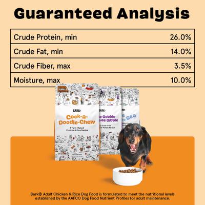 Show full view: BARK Adult Chicken Kibble Dry Dog Food, 4-lb bag slide 8 of 9
