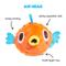 Show in main carousel: BARK Air Head Rip n Reveal Squeaky Plush Dog Toy, Orange, X-Small/Small slide 3 of 9