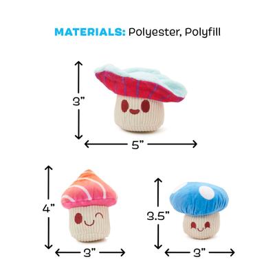 Show full view: BARK Alice Magic Mushrooms 3-in-1 Plush Dog Toy slide 6 of 9