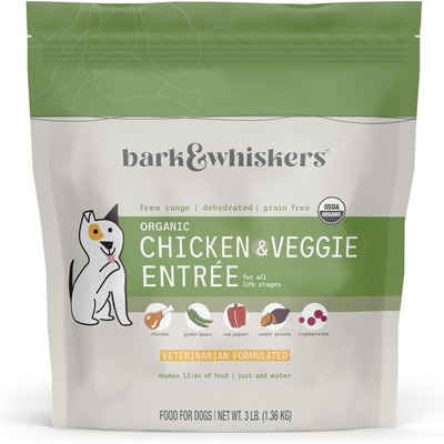 Bark and Whiskers Bark and Whiskers Adult Free-Range Chicken Entrée Dehydrated Raw Dog Food, 3-lb bag
