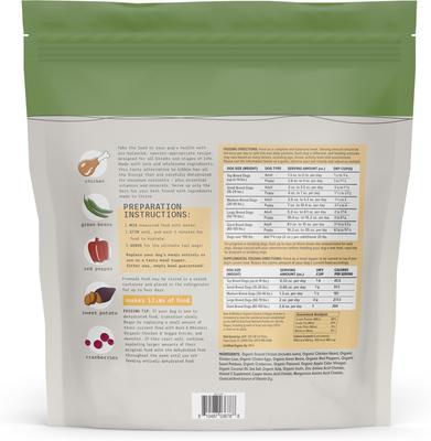 Show full view: Bark and Whiskers Adult Free-Range Chicken Entrée Dehydrated Raw Dog Food, 3-lb bag slide 3 of 6