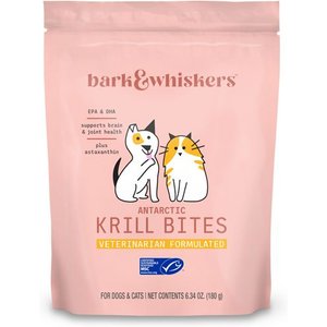 Bark and Whiskers Antarctic Krill Bites Dog & Cat Supplement, 6.34-oz bag