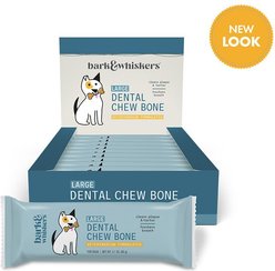 Bark and Whiskers Chew Bone Rawhide-Free Large Dental Dog Treats, 12 count